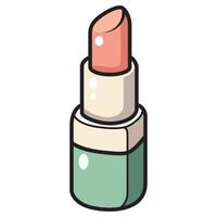 A drawing of a pink lipstick flat icon, designed in a minimalist and modern style. vector