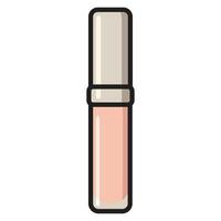 A drawing of a pink lipstick balm, designed with a sleek and modern look. vector