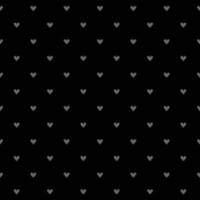 White mini heart seamless pattern on black background vector