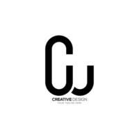 Letter Cw or Wc modern shape unique abstract monogram logo vector