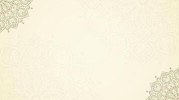 Simple Soft Clean Classic Mandala Horizontal Background with Delicate Decorative Flourishes and Linework vector