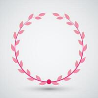 Rounded Leaves Aecthetic Frame Illustration vector