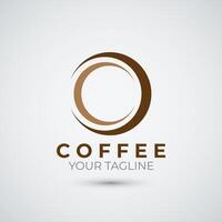 circle coffee logo icon design template vector