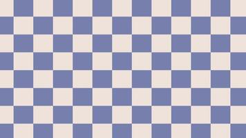 Checkered background. Square pattern. Horizontal Blue white chessboard template. Hippie aesthetic Retro style vector