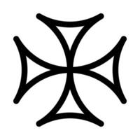 Maltese cross icon symbol outline illustration vector