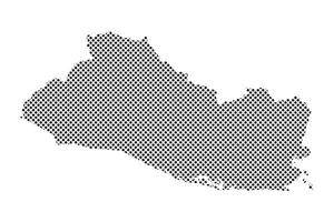 El Salvador map with dotted pattern illustration vector