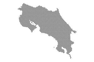 Costa Rica map with dotted pattern illustration vector