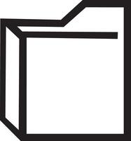 New blank document file icon Design Silhouette Art Illustration on a White Background vector