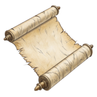An old scroll with a scroll on top png