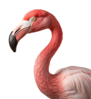 Flamingo Face Shot Isolated on Transparent Background png