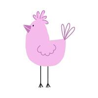 Bird simple illustration. Hand Drawn Illustration on a white background vector