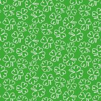 Seamless background for St. Patrick's Day. Hand drawn clover, shamrock. vector
