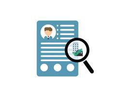 Reference Check from Applicant to validate information with applicant's resume vector
