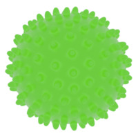 3d render green spiked ball with transparent background png