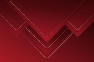 Abstract geometry luxury Red Rose Rounded pyramid or triangle shape background with gold line. background with modern and elegant concept. vector