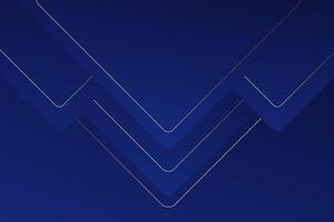 Abstract geometry luxury Blue Rounded pyramid or triangle shape background with gold line. background with modern and elegant concept. vector