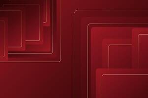 Abstract luxury Red Rose Rounded rectangle shape background with gold line. geometry background with modern and elegant concept. vector