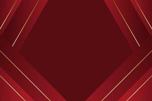 luxury Red Rose curtain background with gold line. Abstract geometry background with modern and elegant concept. vector