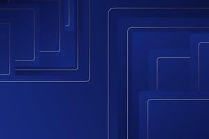 Abstract luxury Blue Rounded rectangle shape background with gold line. geometry background with modern and elegant concept. vector