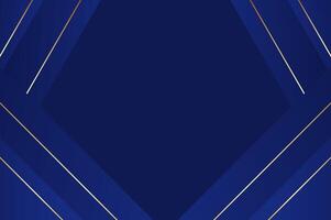 luxury Blue curtain background with gold line. Abstract geometry background with modern and elegant concept. vector
