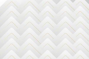 luxury White Grey Rounded triangle shape seamless pattern with gold line. Abstract geometry pattern with modern and elegant concept. vector