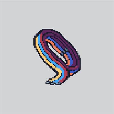 Pixel art illustration Electric Cable. Pixelated Cable Wire. Electric Cable wire Icon pixelated for the pixel art game and icon for website and game. old school retro.