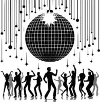 Disco party illustration vector
