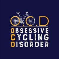 Minimalist Just Ride Design for Bikers and Cyclists vector