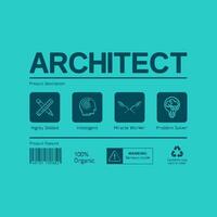 Elegant Architect Design for Visionaries vector