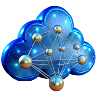 Artificial intelligence cloud with linked points png