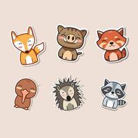 Whimsical bundle of cartoon animals in illustration, playful and vibrant design vector