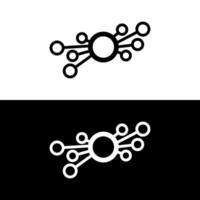 Network connect digital hub net circle icon business data concept vector