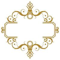 Golden vintage abstract frame Banner message box vector