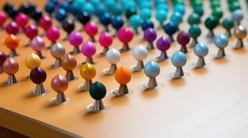 workspace metal push pin photo