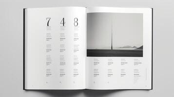 style book layout with large chapter numbers photo