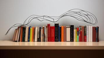 drawing continuous line book photo