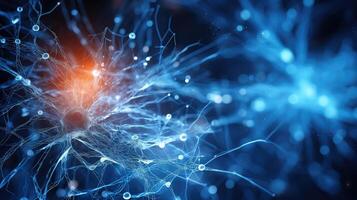 synapses brain blue photo