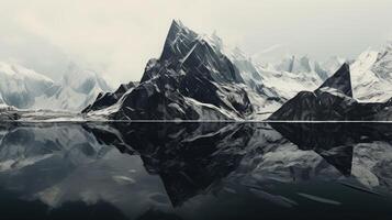 alpine mountain black photo