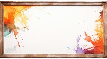 red water color frame photo