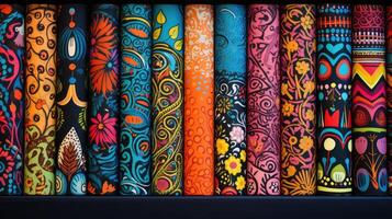 patterns colorful books photo