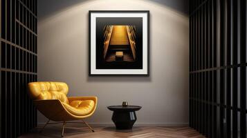 modern gold and black frame photo