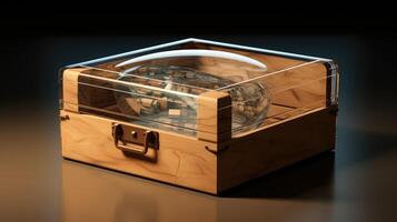 close 3d shipping box photo