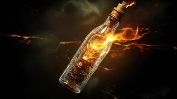 electricity lightning in a bottle photo