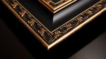 striking elegant black and gold border photo