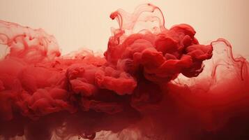 cloud red ink in water photo
