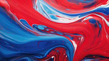 swirls red and blue paint photo