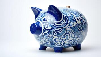 savings blue piggybank photo