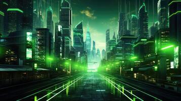 technology cyber green photo