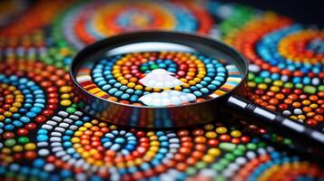 design magnifying glass outline photo