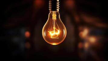 brightness turning on light bulb photo
